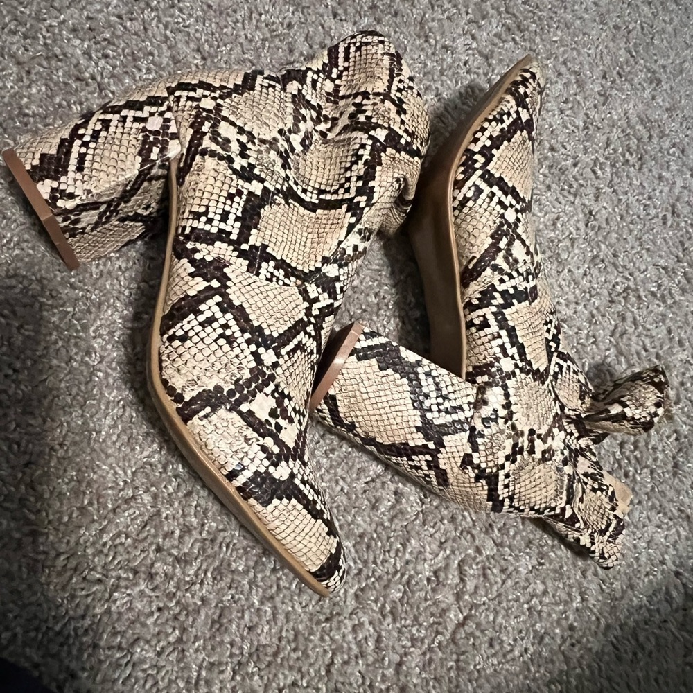 Snakeskin Ankle Boots - Picture 9 of 11